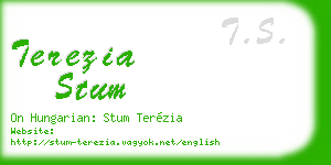 terezia stum business card